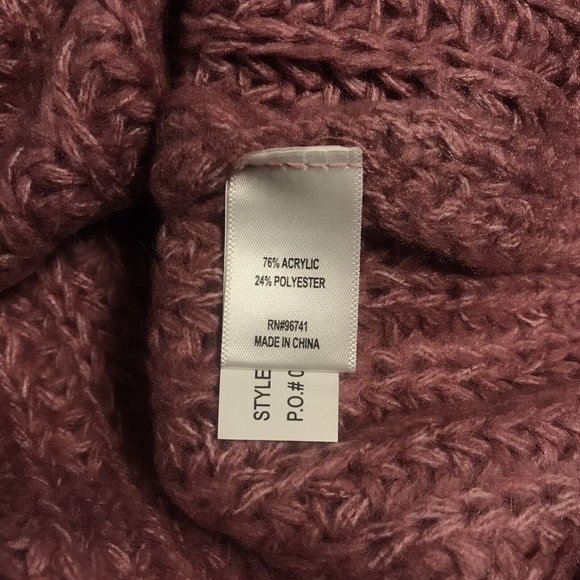 Belle Du Jour Youth Girls Knit Pullover Sweater Size M-L Heather Rose Crew Neck - Picture 5 of 9